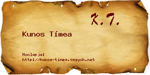 Kunos Tímea névjegykártya