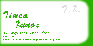 timea kunos business card